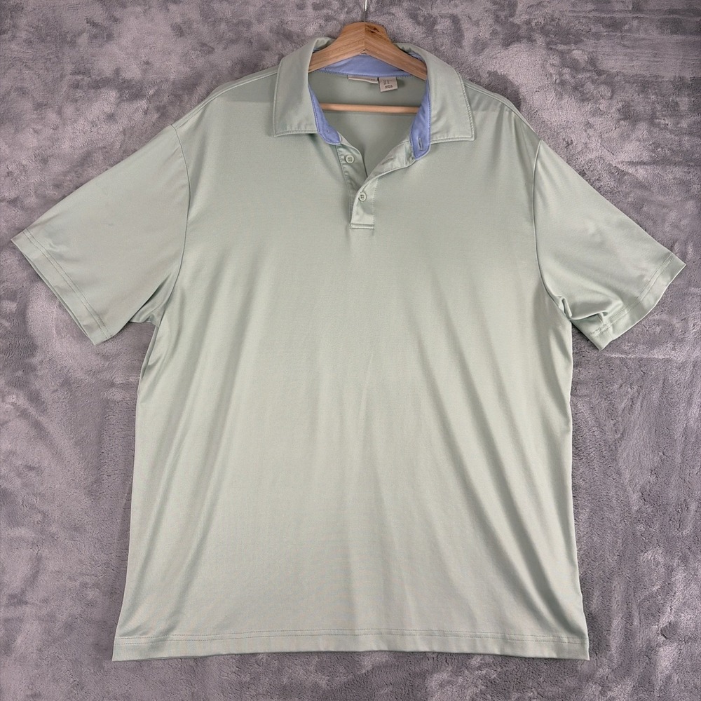 Rorie Whelan Golf Adult Polo Shirt XL Extra Large Solid Teal Green Lightweight